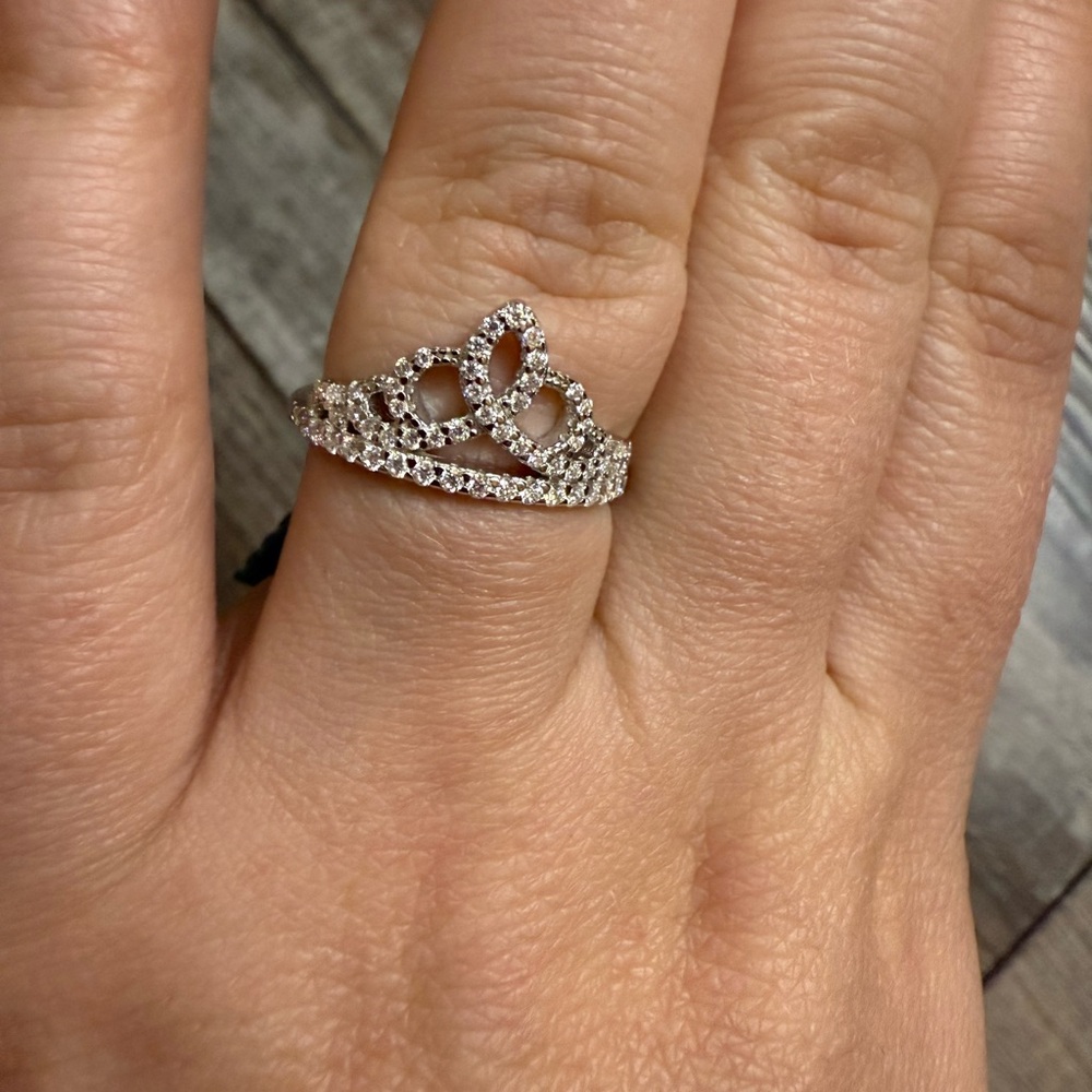 925 Moisanite Tiara Ring - Womens Size 7